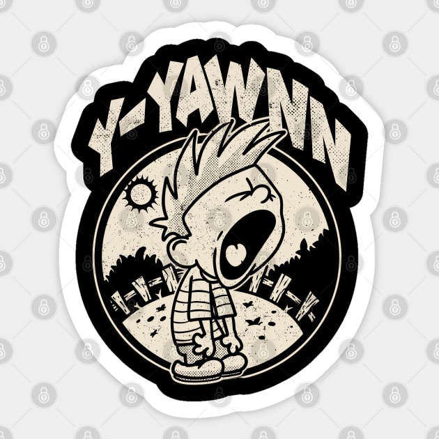 Drawing retro Vintage 80s and 90s yawned widely Sticker by aiWallpaperCollection